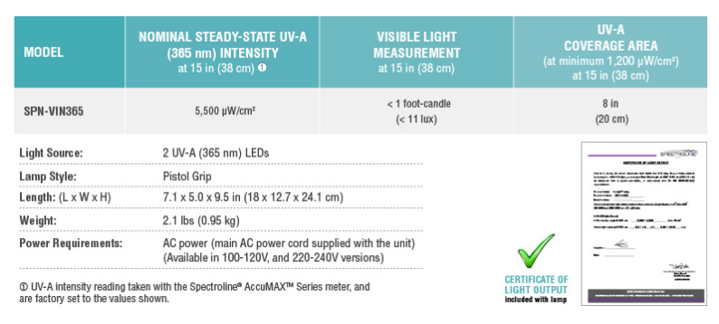 美國SP SPN-VIN365手持式LED紫外燈